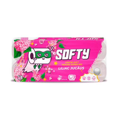 SOFTY Liliac Hartie igienica 3 str 10/set
