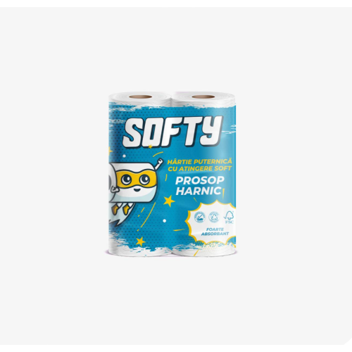 SOFTY Finesse Prosop hartie bucatarie 2/set