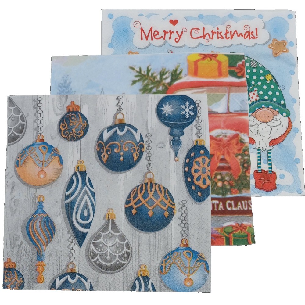 Servetele de masa Craciun decorative Papelino Finesse 2 straturi 33x33 cm 20 bucati