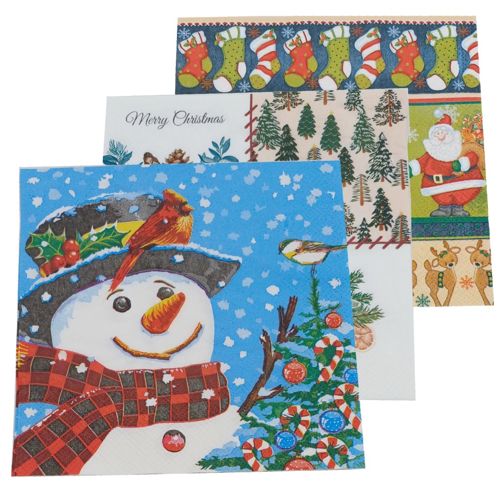 Servetele de masa Craciun decorative Papelino Finesse 3 straturi 33x33 cm 20 bucati