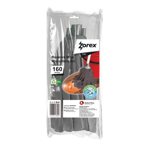 Rezervă Mop din Microfibră ZOREX Pro 160g Gri Rezervă Mop din Microfibră ZOREX Pro 160g Gri
