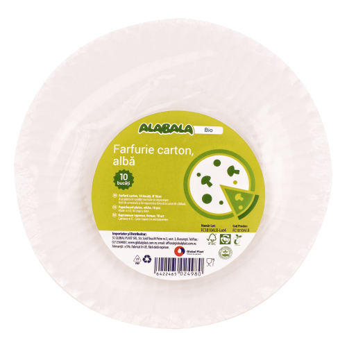 Farfurie carton cod FC1810ALB Farfurie carton cod FC1810ALB
