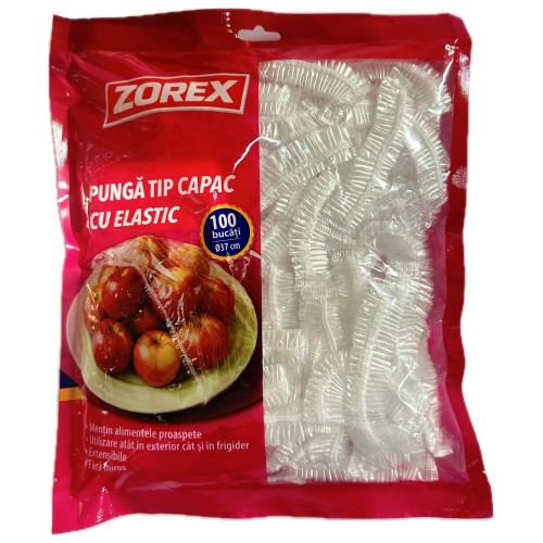 Pungă Tip Capac cu Elastic ZOREX 37 cm 100 bucăți/set Pungă Tip Capac cu Elastic ZOREX 37 cm 100 bucăți/set