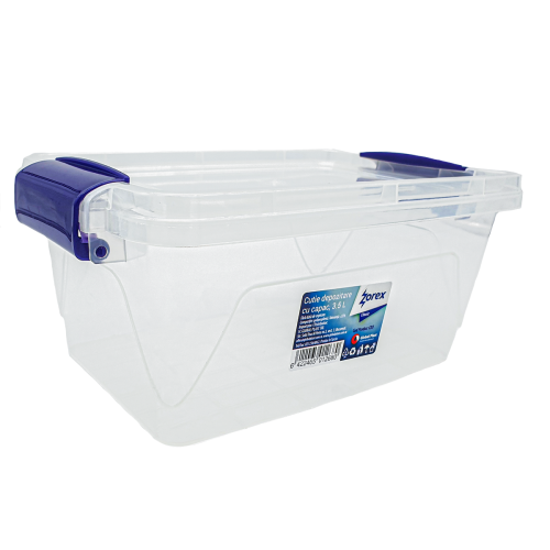 Cutie depozitare Zorex cu manere si capac 3.5L Cutie depozitare Zorex cu manere si capac 3.5L