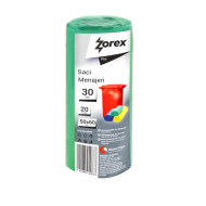 Saci menajeri Zorex Pro, 30L, verde, 20 buc/rola Saci menajeri Zorex Pro, 30L, verde, 20 buc/rola