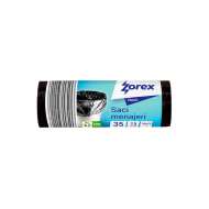 Saci menajeri Zorex Clasic, 35L, negru, 15 buc/rola Saci menajeri Zorex Clasic, 35L, negru, 15 buc/rola