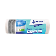 Saci menajeri Zorex Clasic, 60L, alb, 20 buc/rola Saci menajeri Zorex Clasic, 60L, alb, 20 buc/rola