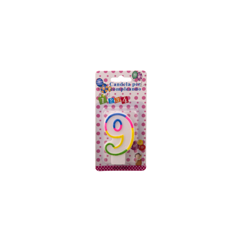 Lumanare aniversara color cifra 9 Lumanare aniversara color cifra 9