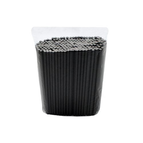 Paie negre din hartie, drepte, 200x6mm, 250 buc/set Paie negre din hartie, drepte, 200x6mm, 250 buc/set